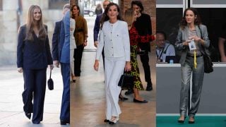 La princesa Leonor, la Reina y Telma en un montaje. (Fotos: Gtres)