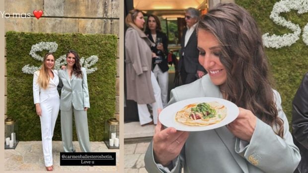 El look completo y al detalle de Carmen Ballesteros para el bautizo de su hijo. (Fotos: Redes Sociales)