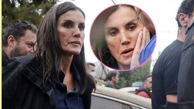 Las impactantes imágenes de la Reina Letizia manchada de barro en Paiporta. (Fotos: Gtres)