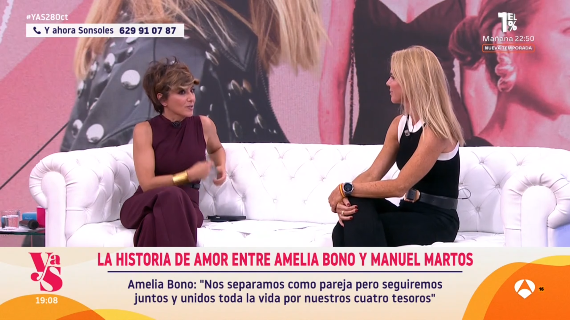Amelia Bono en 'Y ahora Sonsoles'. (Foto: Antena 3)