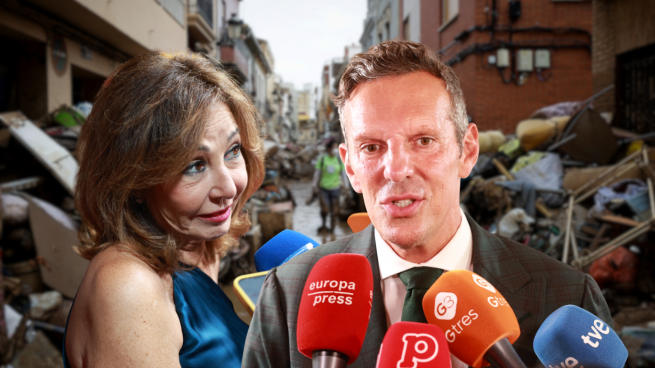 Ana Rosa Quintana y Joaquín Prat en declaraciones a la prensa. (Foto: Gtres)