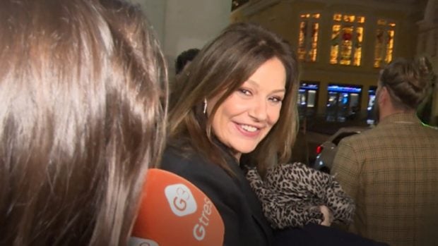 Nuria González a la salida del Teatro Calderón. (Foto: Gtres)