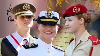 La princesa Leonor durante su formación militar. (Foto: Gtres)