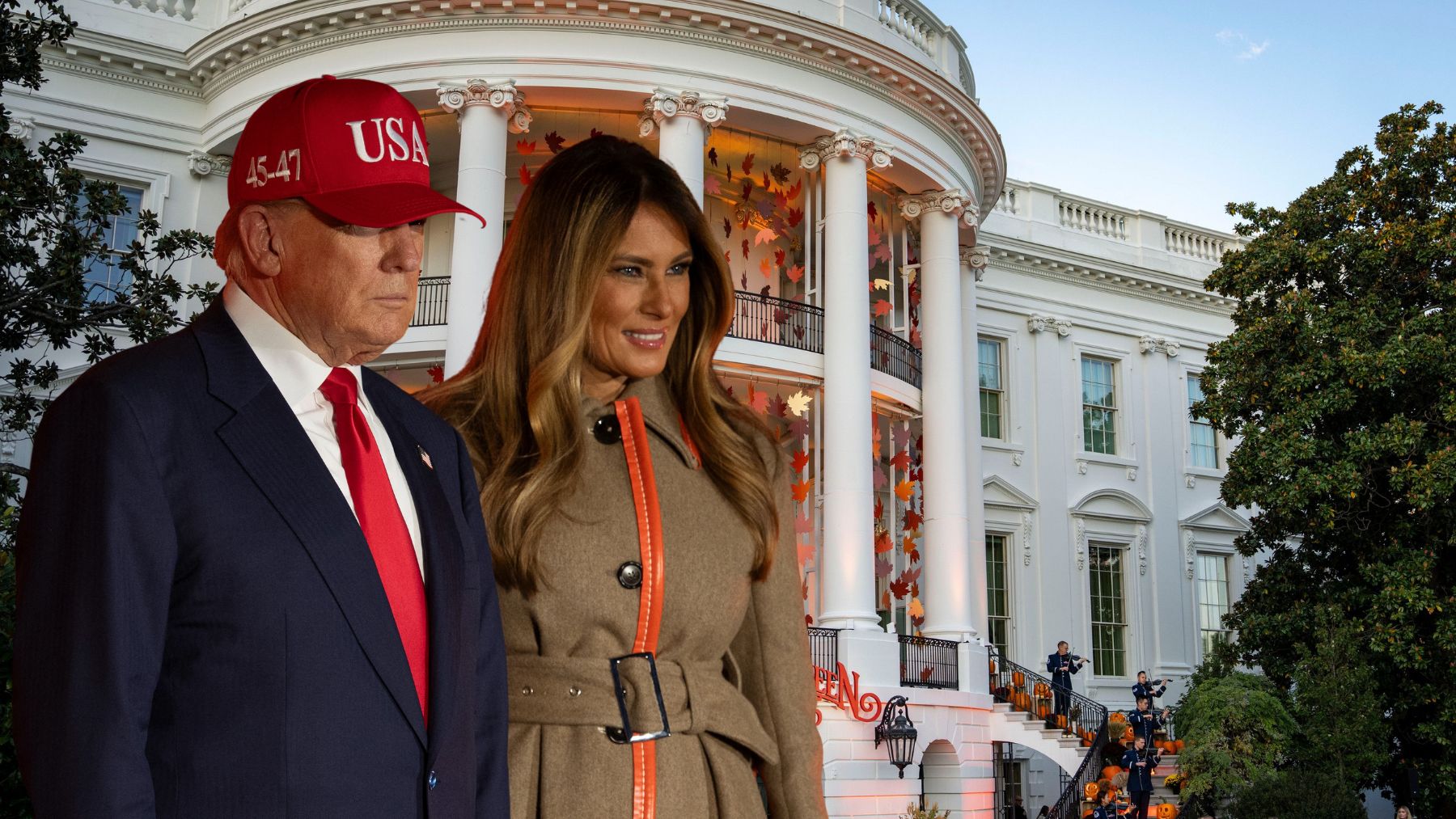 Los Trump convierten la Casa Blanca en la Casa del terror con una espectacular decoración de Halloween