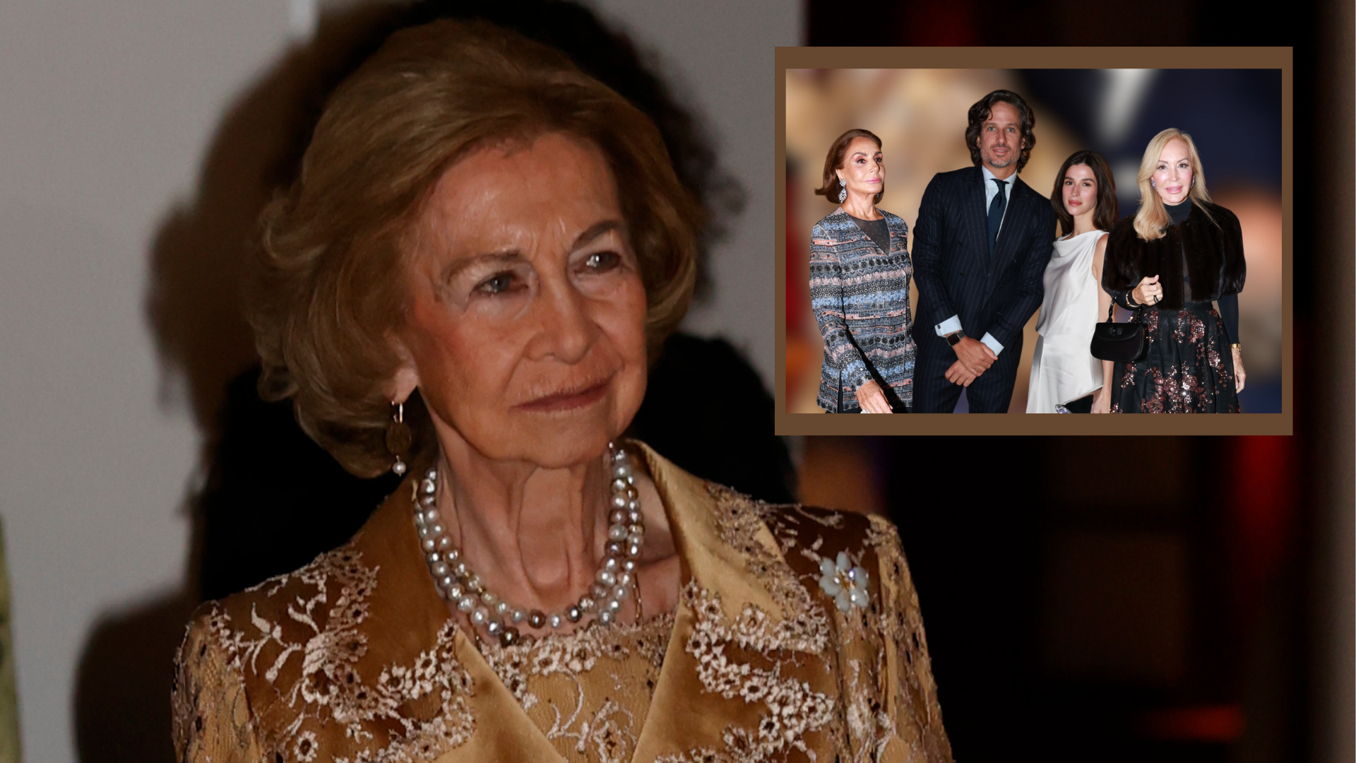 De Lomana a Feliciano: los VIP arropan a doña Sofía en una noche marcada por la salud de Irene de Grecia