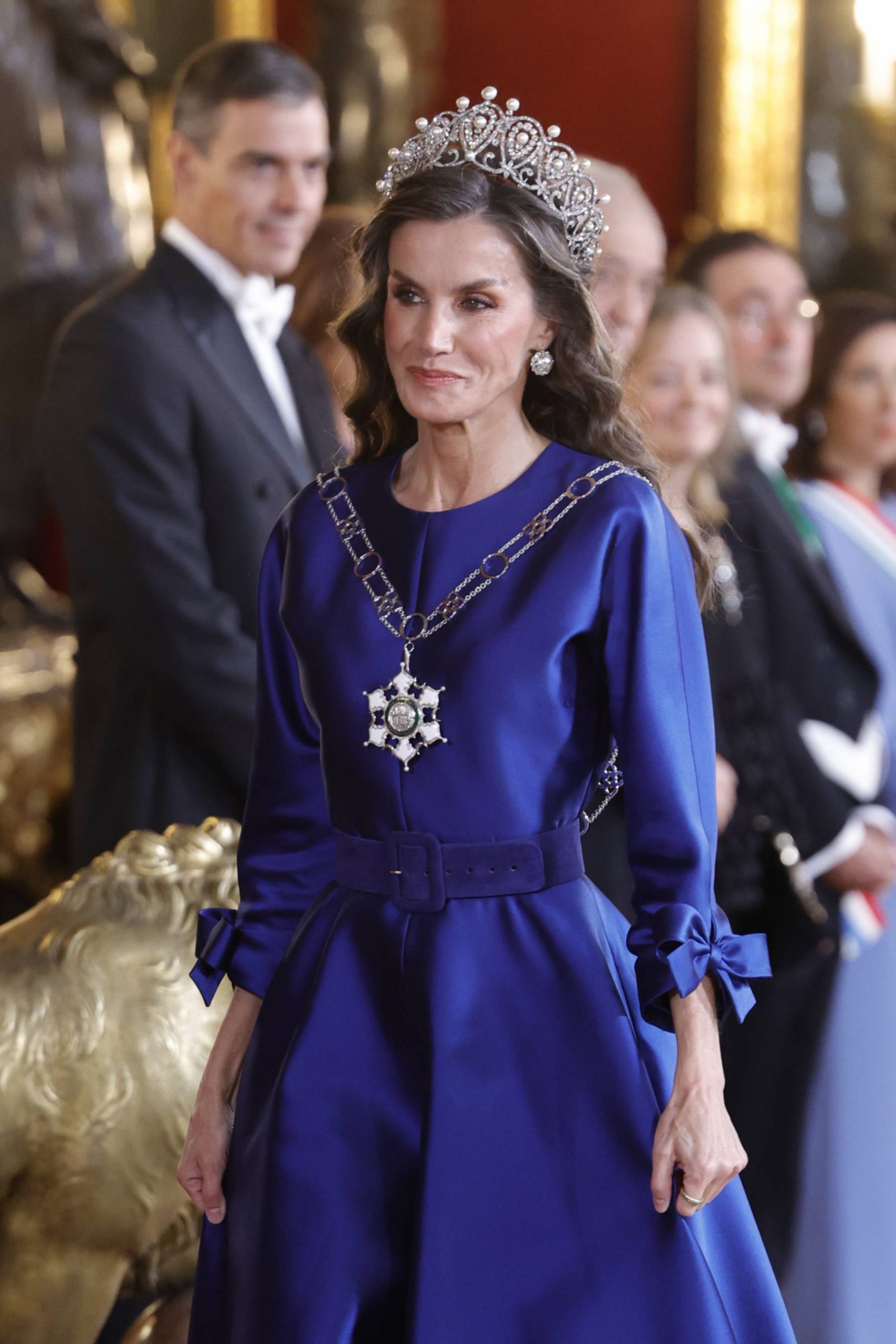 La Reina Letizia en una recepción oficia. (Foto: Gtres)