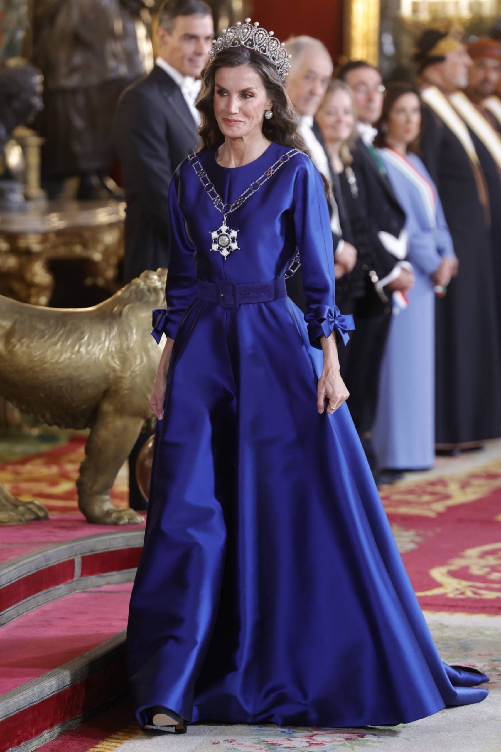 La Reina Letizia en una recepción oficia. (Foto: Gtres)