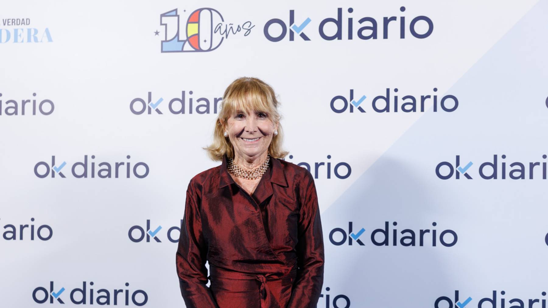 Esperanza Aguirre en la fiesta de OKDIARIO. (Foto: GTRES)