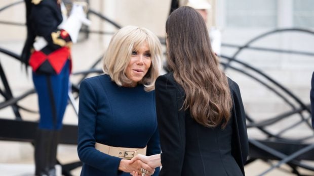 Brigitte Macron y Rajwa de Jordania durante su visita de Estado a Francia. (Foto: Gtres)