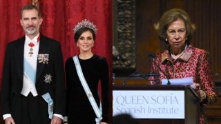 Letizia y Felipe junto a la Reina Sofía. (Foto: Gtres)