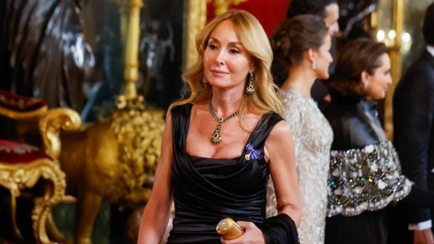 Esther Alcocer en el Palacio Real. (Foto: Gtres)