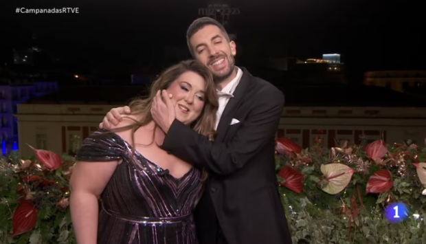 David Broncano y Lalachus en las campanadas de 2024. (Foto: RTVE)