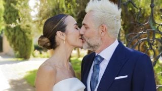 Cañizares durante su boda con Noemí. (Foto: Gtres)