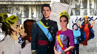 Las obras de Amaia Montero y Leire junto a Cristiano Ronaldo y Georgina. (Foto: LKN)