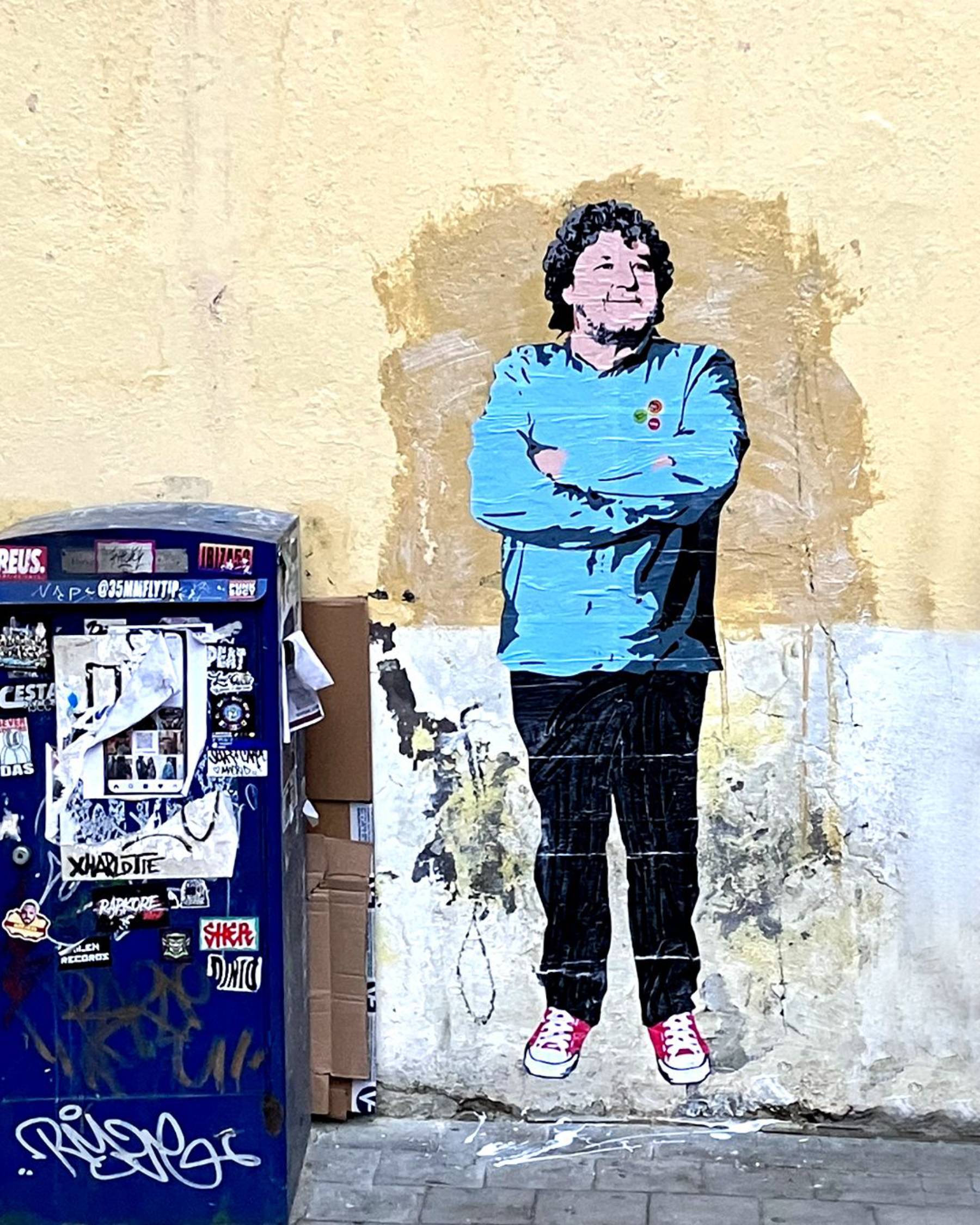 El periodista Julio Ruiz representado en un mural. (Foto: LKN)