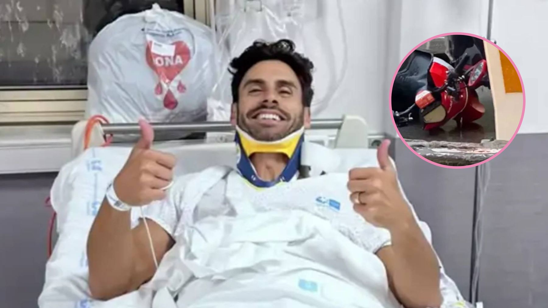 Noel Bayarri sufre un accidente de moto: Bicho malo nunca muere