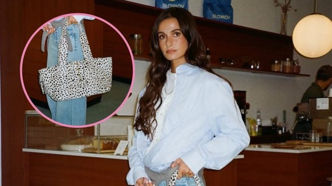 Alejandra Navas y su bolso de Núnoo Bags. (Foto: Redes sociales y Núnoo Bags)