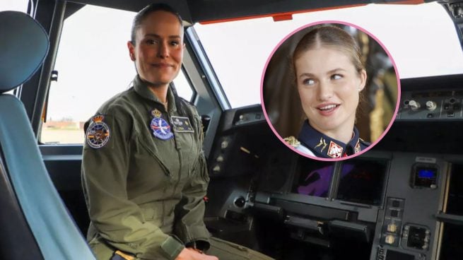 Lourdes Losa y la princesa Leonor. (Fotos: Gtres y Ministerio de Defensa)