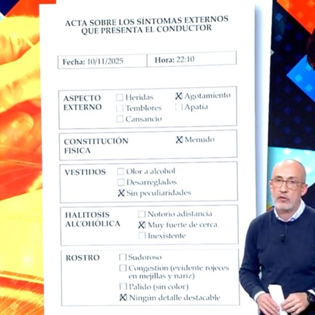 Copia del atestado presentado por la Policía Local sobre el accidente de Cayetano dos horas después del incidente. (Foto: Telecinco)