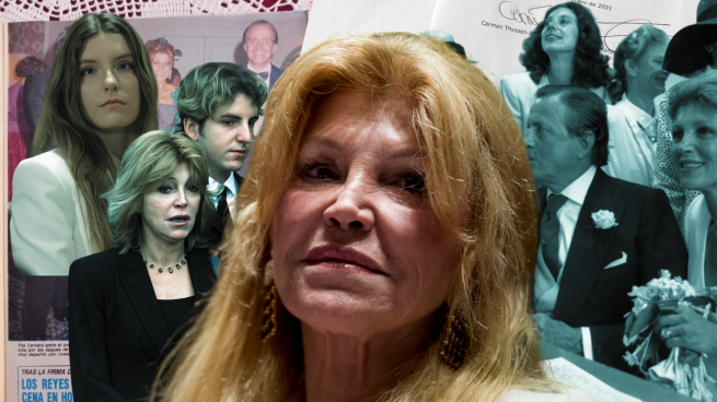 Tita Cervera junto a varios de sus familiares. (Foto: Gtres)