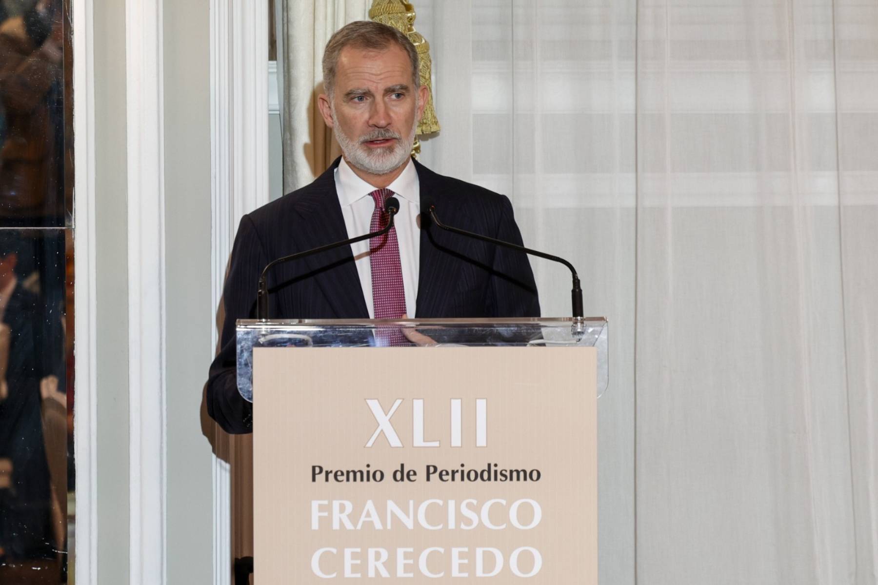 El Rey Felipe VI en un acto oficial. (Foto: Gtres)