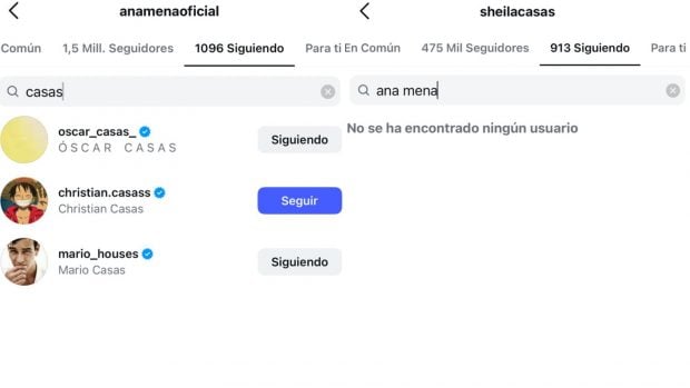 Las pistas de la inexistente relación entre Sheila Casas y Ana Mena, novia de su hermano Óscar. (Fotos: Redes Sociales)