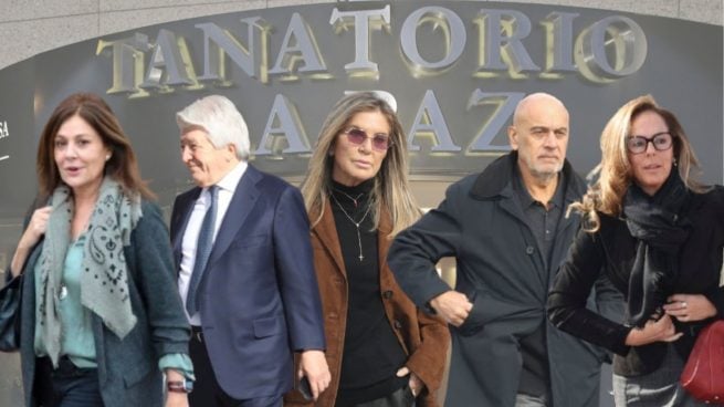 Montaje de los rostros conocidos que han ido al tanatorio de La Paz. (Fotos: Gtres)