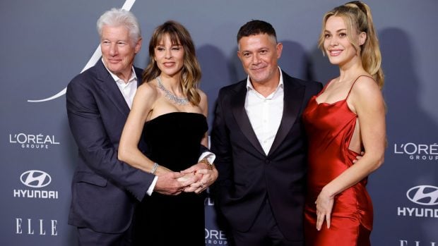 Richard y Alejandra Gere, junto a Alejandro Sanz y Candela Márquez. (Foto: Gtres)