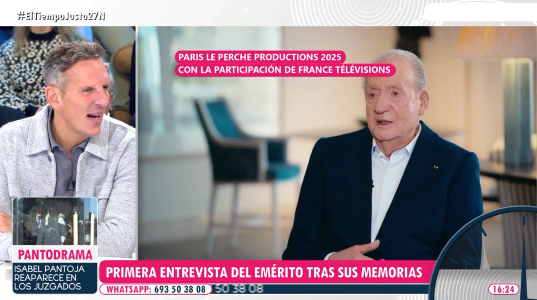 Joaquín Prat en 'El tiempo justo'. (Foto: Telecinco)