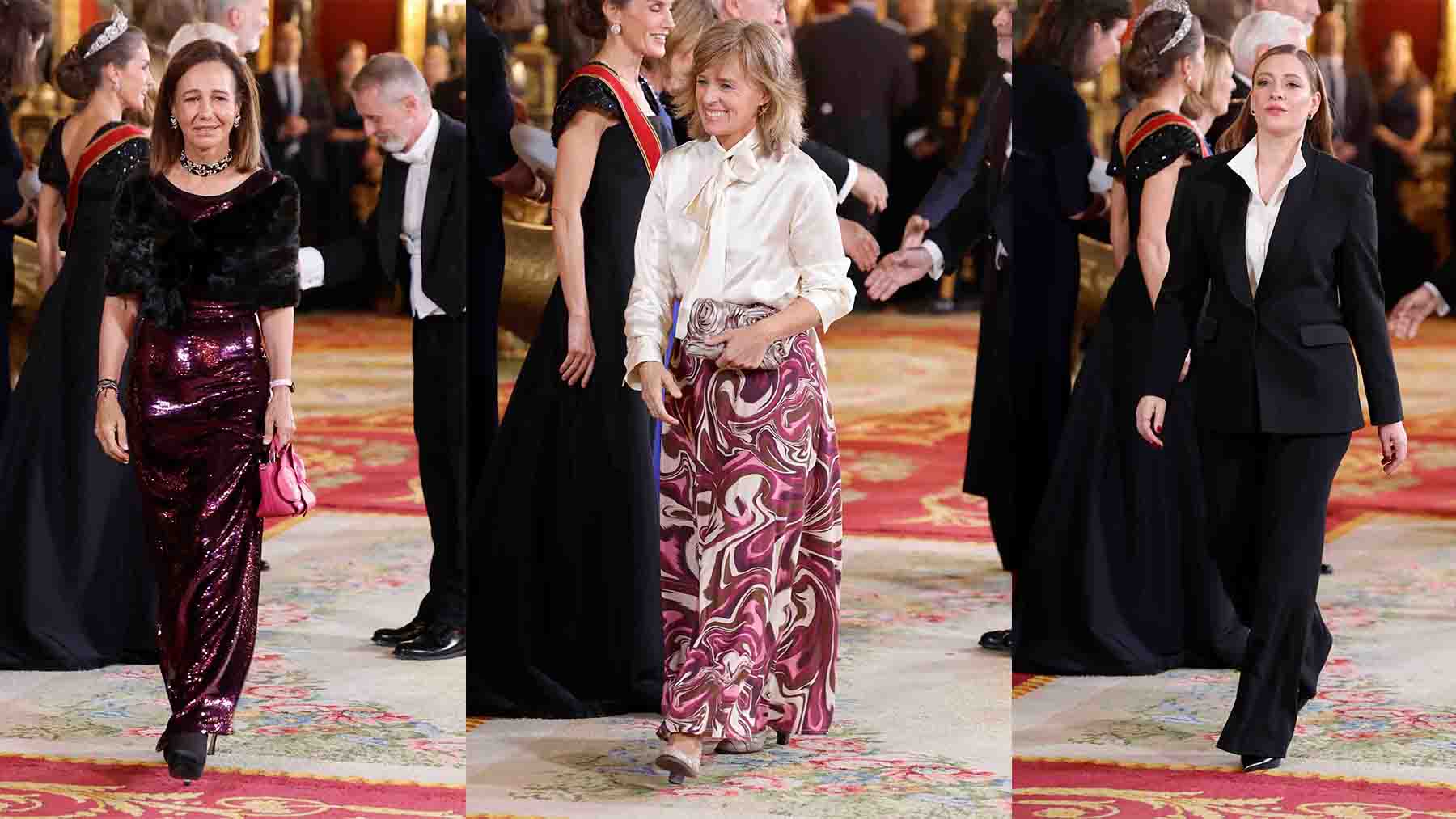 De Ana Botín a Ester Muñoz: las más elegantes en la cena de gala en el Palacio Real