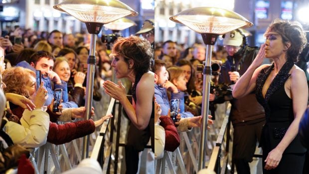 La periodista lanzó besos al aire y pudo hablar con su público. (Fotos: Gtres)