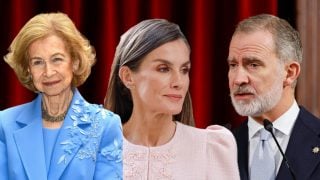 La Reina Sofía, la Reina Letizia y el Rey Felipe. (Foto: Gtres)
