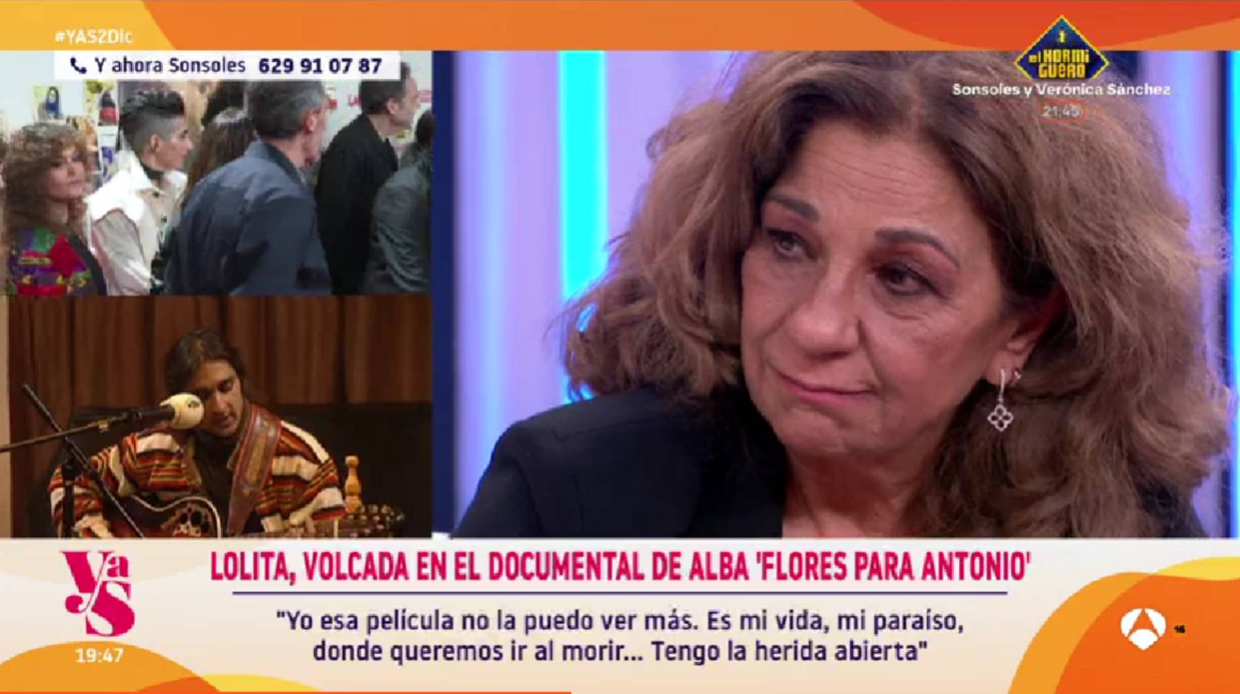 Lolita en 'Y ahora Sonsoles'. (Foto: Antena 3)