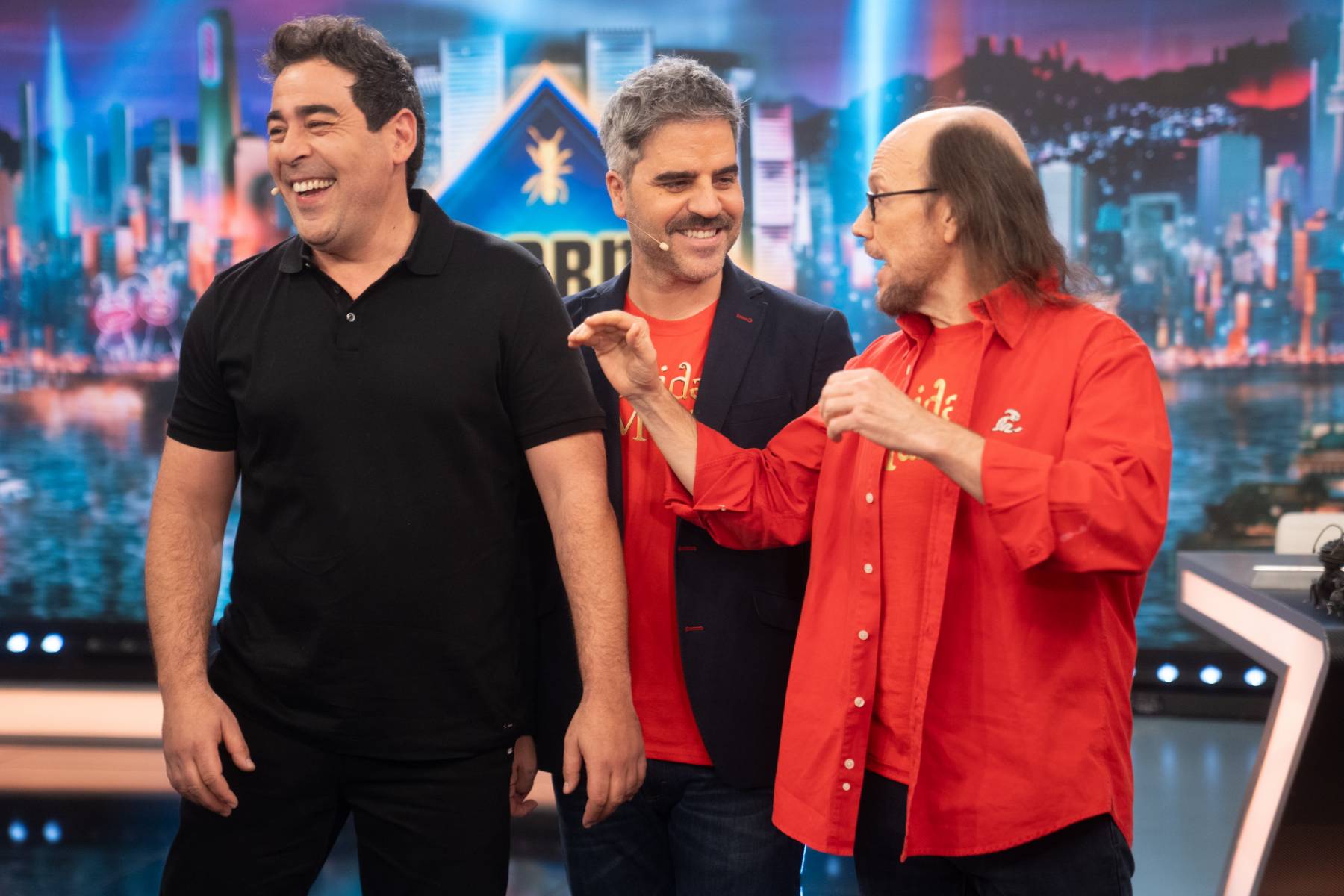 Pablo Chiapella, Santiago Segura y Ernesto Sevilla en 'El Hormiguero'. (Foto: Gtres)