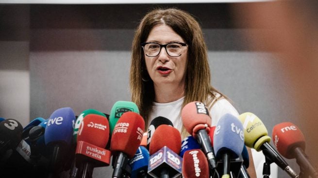 Leire Díez en una rueda de prensa. (Foto: Europa Press)