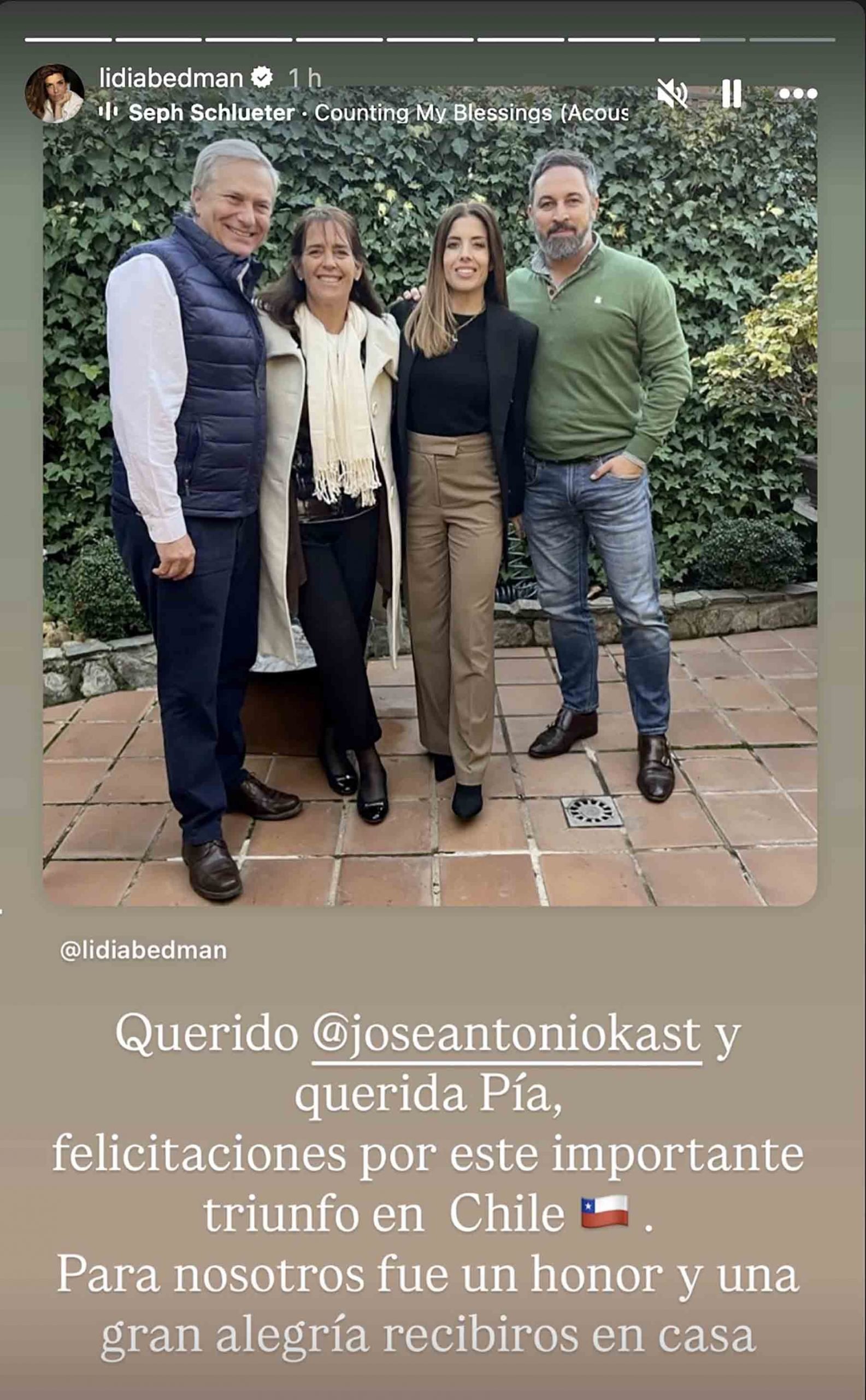 José Antonio Kast, Lidia Bedman