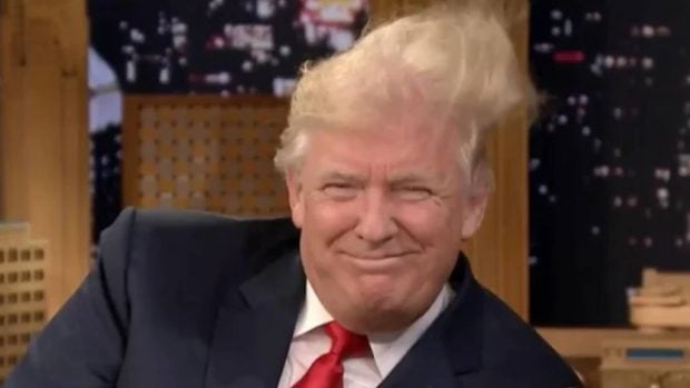 Donald Trump despeinado. (Foto: The Night Show)
