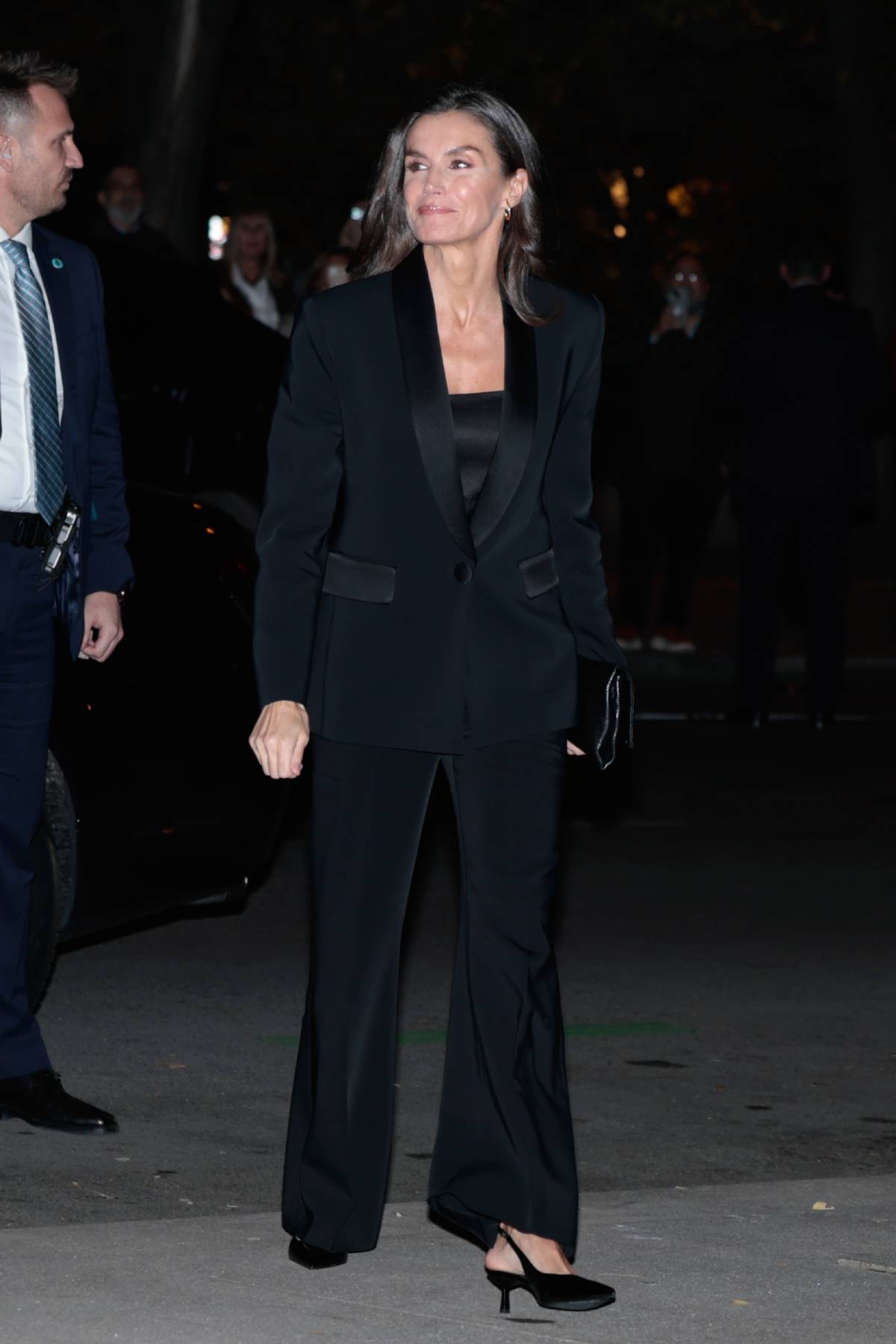 La Reina Letizia, referente absoluto del esmoquin femenino. (Foto: Gtres)