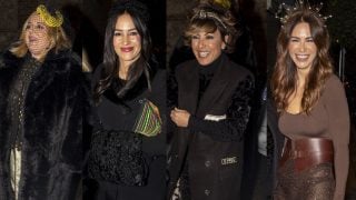 Pilar Vidal, Begoña Villacís, Sonsoles Ónega y Tamara Gorro en la fiesta de Navidad. (Foto: Gtres)