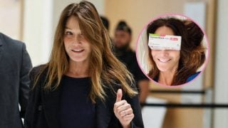 Carla Bruni y la foto que ha colgado para dar la noticia. (Foto: Gtres y redes sociales)