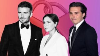 Montaje de Brooklyn, Victoria y David Beckham. (Foto: Gtres)