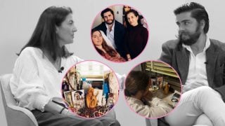 Charo y Emilio, la madre y el novio de Belén Domínguez. (Fotos: CEU Talks/ Redes Sociales)