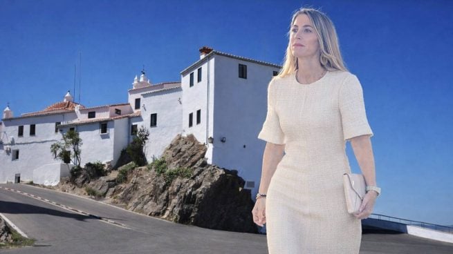 María Guardiola, en una imagen simbólica con el Santuario de la Virgen de la Montaña como fondo.