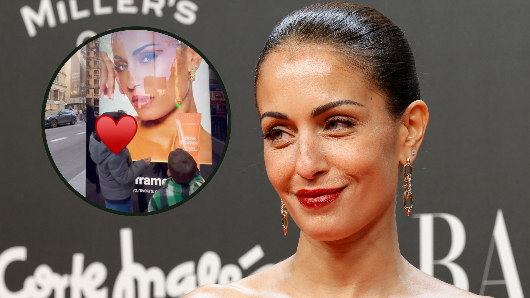 La divertida reacción de los hijos de Hiba Abouk al ver a su madre en un cartel: ¡Qué sexy!