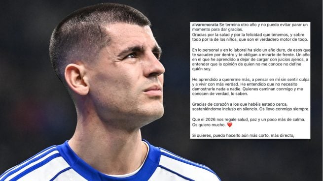 El comunicado de Morata hecho con la IA. (Foto: Gtres)