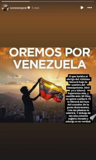 Historia de Ivonne Reyes en Instagram. (Foto: Instagram)