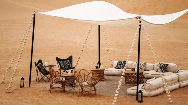 Imagen de una parada en el desierto del Safari. (Foto: Bvlgari resort Dubái)