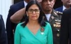 El estilismo de Delcy Rodríguez en su jura como presidenta interina de Venezuela. (Foto: Redes Sociales)