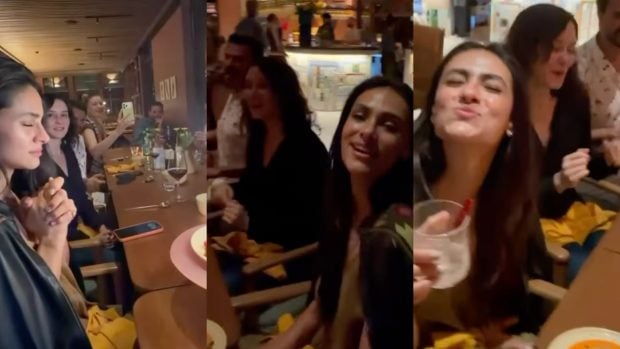 Durante la celebración, tal y como ha dado cuenta Diego Boneta, Ayuso y su pareja estuvieron más que integrados en un discreto segundo plano. (Fotos: Redes Sociales)