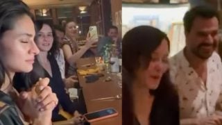 Ayuso y su pareja en el cumpleaños de la novia de Diego Boneta. (Fotos: Redes Sociales)